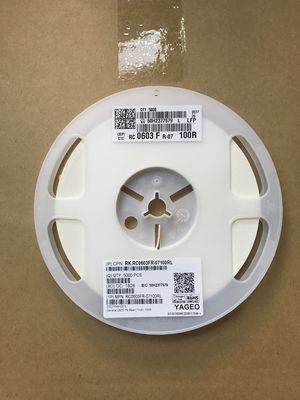 RC0603FR-07100RL مقاومت دقیق 100 اهم، کیس 0603، تلرانس 1%، ضریب دمایی 100ppm/°C، توان 0.1 وات، تکنولوژی لایه نازک، عاری از هالوژن، مطابق با RoHS، برای حس جریان و تطبیق امپدانس
