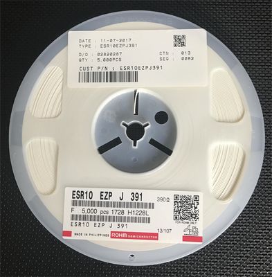 ESR10EZPJ391 390Ω 1W مقاومت حس جریان ± 5٪ تحمل 100ppm/°C TCR 0805 بسته کم ESL/ESR AEC-Q200 واجد شرایط برای کاربردهای خودرو و صنعتی