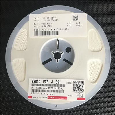 ESR10EZPJ391 390Ω 1W مقاومت حس جریان ± 5٪ تحمل 100ppm/°C TCR 0805 بسته کم ESL/ESR AEC-Q200 واجد شرایط برای کاربردهای خودرو و صنعتی