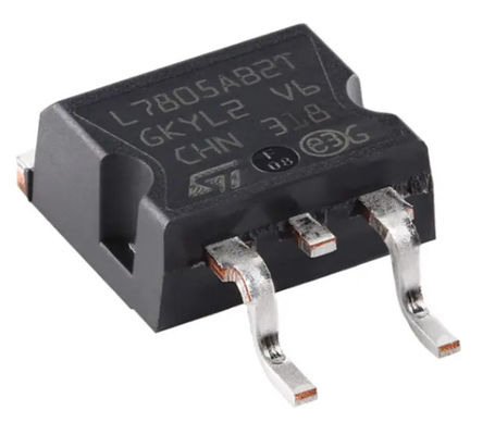 L7805ABD2T-TR تنظیم کننده ولتاژ ثابت 5 ولت 1.5 آمپر TO-263-3 D2PAK (2 پایه + زبانه) بسته TO-263AB حفاظت حرارتی و اتصال کوتاه ±2٪ تحمل خروجی -40°C تا +125°C محدوده درجه خودرو