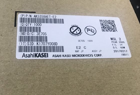AK5358AET 24-bit 96kHz ADC 102dB SNR قدرت پایین، خروجی I2S -40°C تا +85°C 16-TSSOP فشرده