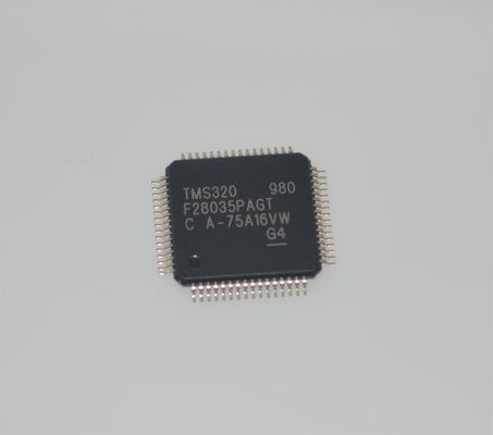 TMS320F28035PAGT 60MHz C2000 MCU 128KB فلش 12 بیتی ADC 16 PWM TQFP-64 -40°C تا +105°C