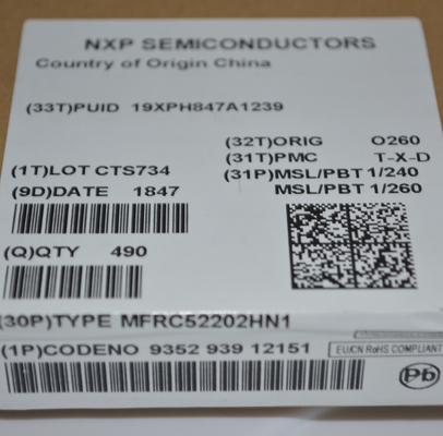 MFRC52202HN1 13.56MHz RFID / NFC Reader IC با پشتیبانی از بینبری ISO 14443A / MIFARE SPI / I2C / UART ، محدوده 10 سانتی متر ، حالت کم مصرف ضد برخورد و بسته HVQFN32 فشرده برای سیستم های دسترسی امن