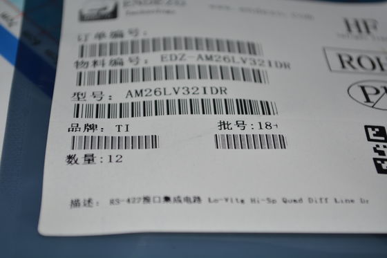 AM26LV32IDR Quad Differential Receiver 3V تا 3.6V عملکرد 32Mbps ±15kV ESD بی خطر 8kV HBM Industrial Temp TTL/CMOS برای شبکه های RS-422/485