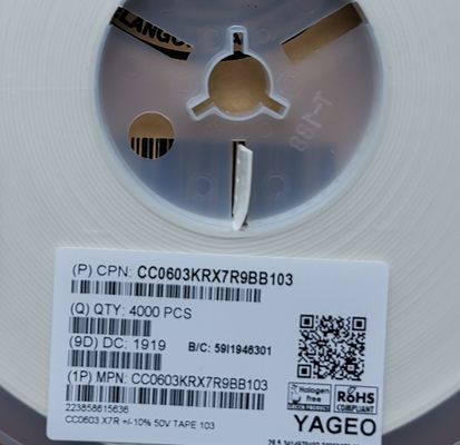 CC0603JRNPO0BN200 ایده آل 200pF NPO خازن برای مدارهای فرکانس بالا 0603 اندازه فوق پایدار ESR پایین Q فاکتور بالا ارزش دقت عملکرد برتر مطابق با RoHS