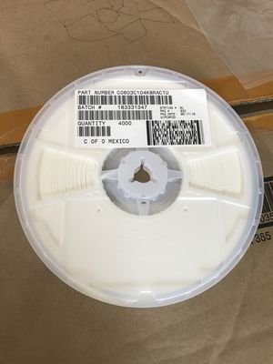 C0603C104K8RACTU 100nF 10V X7R 0603 MLCC دارای 10٪ تحمل ظرفیت بالا عملکرد پایدار از -55 °C تا +125 °C و مطابقت RoHS