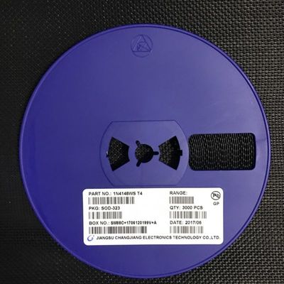 دیود سوئیچینگ پرسرعت 1N4148WS با ولتاژ 100 ولت، جریان 150 میلی آمپر، خازن فوق العاده کم 2 پیکوفاراد، بازیابی 4 نانوثانیه، بسته بندی مینیاتوری SOD-323، دارای گواهینامه AEC-Q101 برای کاربردهای خودرو و عمومی