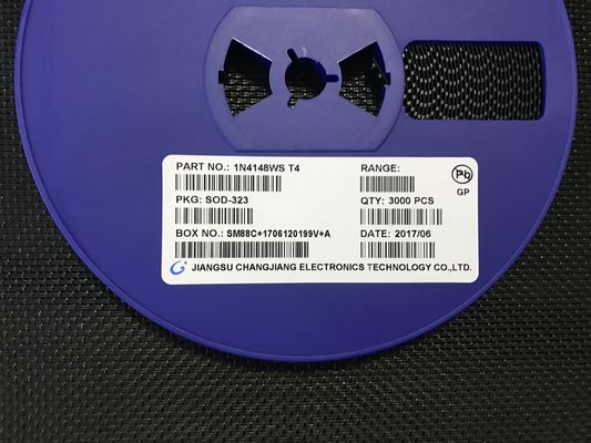 دیود سوئیچینگ پرسرعت 1N4148WS با ولتاژ 100 ولت، جریان 150 میلی آمپر، خازن فوق العاده کم 2 پیکوفاراد، بازیابی 4 نانوثانیه، بسته بندی مینیاتوری SOD-323، دارای گواهینامه AEC-Q101 برای کاربردهای خودرو و عمومی