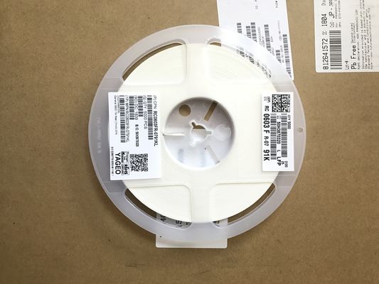 RC0603FR-0791KL مقاومت دقیق 91kΩ، کیس 0603، تلرانس 1%، ضریب دمایی 100ppm/°C، توان 0.1W، فناوری لایه نازک، عاری از هالوژن، مطابق با RoHS، برای تجهیزات پزشکی و آزمایش