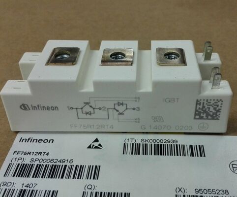 FF75R12RT4 1200V 75A ماژول IGBT Vce پایین ((sat) محکم بودن مدار کوتاه بالا از دست دادن سوئیچ پایین عایق بندی بالا برای درایو های صنعتی و اینورترهای UPS