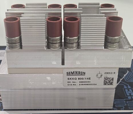 SKKQ800/14E 1400V 800A ماژول تایریستور تک سرعت تغییر کم VF 1.37V 12kA افزایش ALN تماس های فشار پایه سرامیکی گیت تقویت کننده UL گواهینامه برای نرم کننده ها و اینورترها