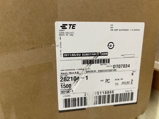 282104-1 2 موقعیت 5.0mm Pitch Wire-to-Board Header عمودی از طریق سوراخ پوشانده شده قفل اصطکاک قطبی UL 94V-0 برای منابع برق و کنترل های صنعتی