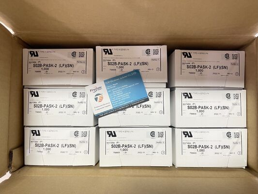 S02B-PASK-2 2 موقعیت 2.0mm Pitch Header سری PA Entry Top Through Hole Tin Plating 3A درجه بندی 100V AC برای سیم به صفحه و الکترونیک کامپکت