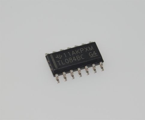 TL084BCDR تقویت کننده عملیاتی چهارگانه با ورودی JFET، پهنای باند 4 مگاهرتز، نرخ چرخش 13 ولت بر میکروثانیه، منبع تغذیه ±18 ولت، بایاس ورودی 3 پیکوآمپر، SOIC-14، -40 درجه سانتیگراد تا +125 درجه سانتیگراد